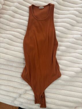 Free people orange bodysuit size small